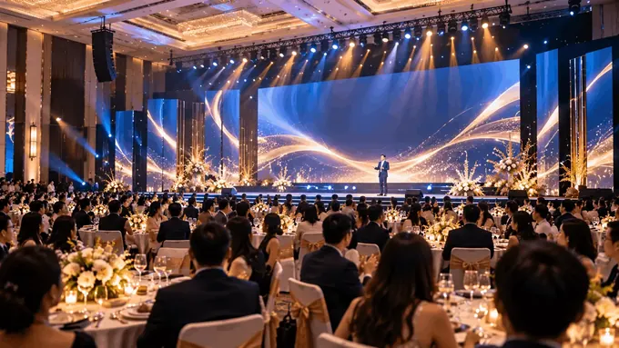 Nhân viên giao lưu tại sự kiện doanh nghiệp
